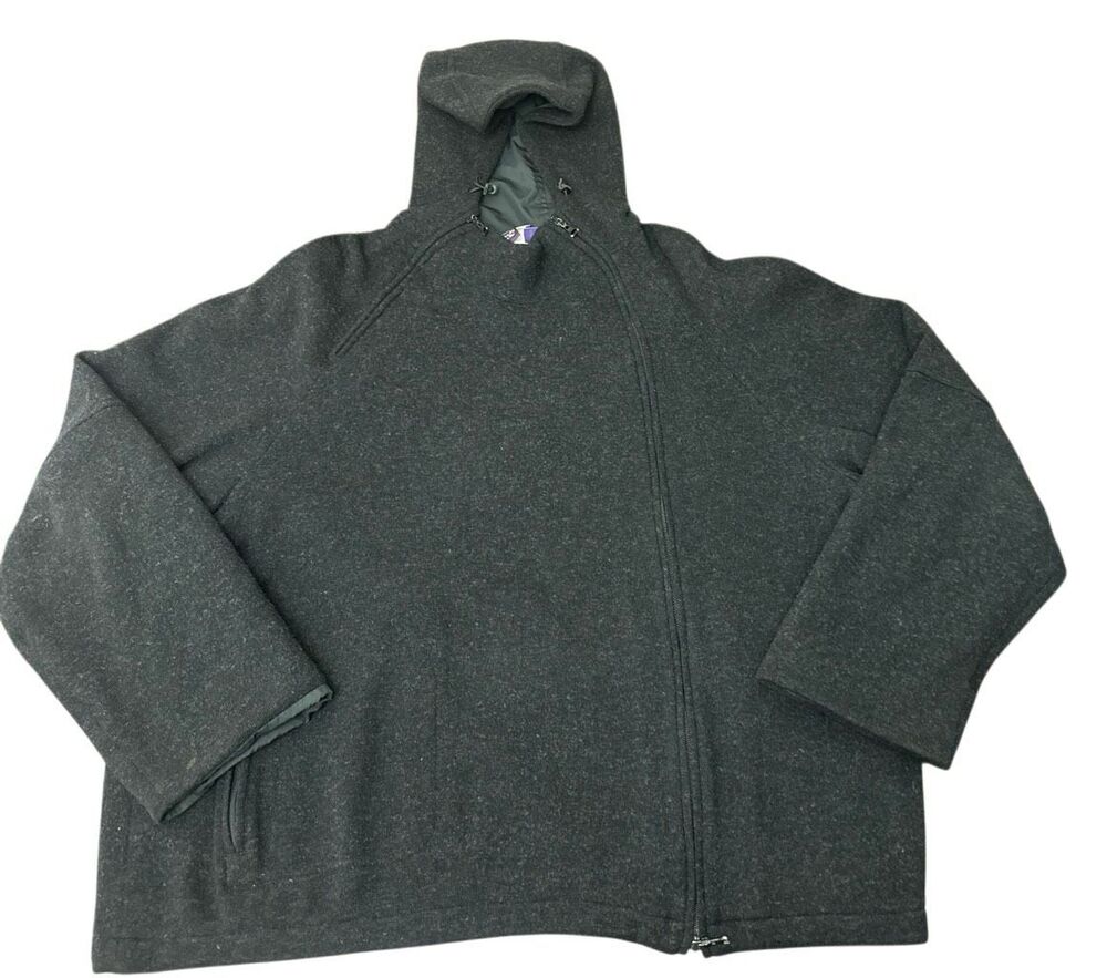Ralph Lauren 100% Wool Lightweight Hooded Jacket XL – Made in Italy – Charcoal Z